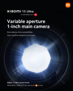Xaiomi 13 Ultra variable aperture